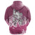 Maori Manaia The Blue Sea Hoodie, Pink - Polynesian Pride