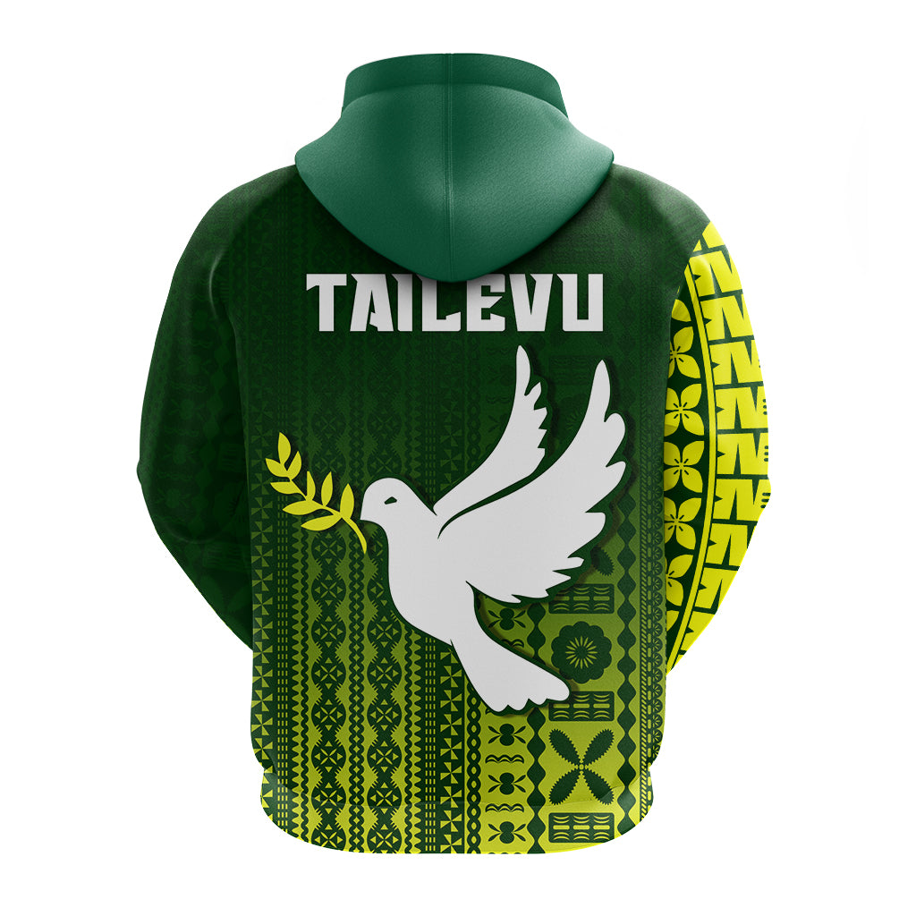 Tailevu Rugby Fiji Zip Hoodie Go Green LT4 - Polynesian Pride