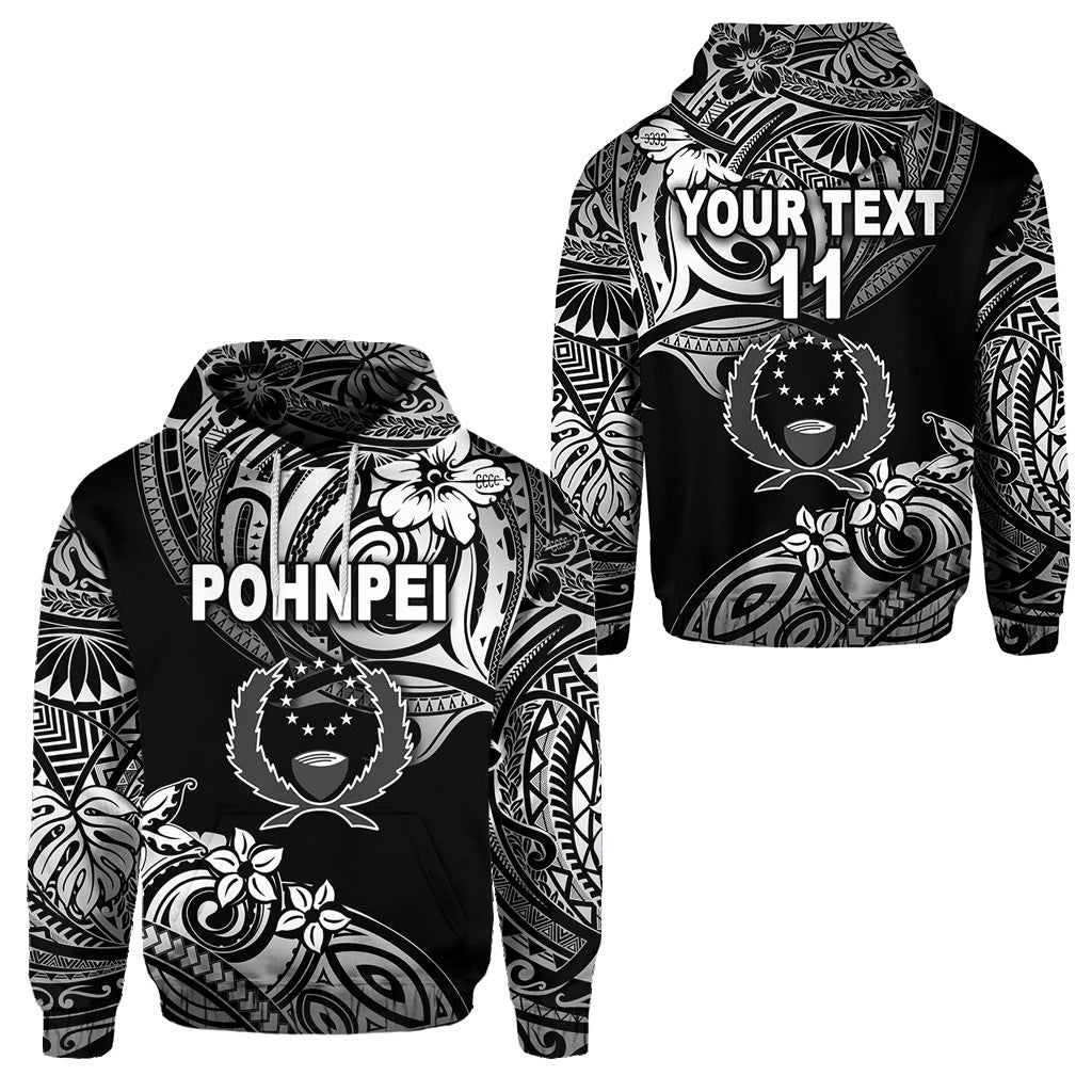 Custom FSM Pohnpei Hoodie Unique Vibes Black LT8 Unisex Black - Polynesian Pride