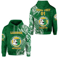 Custom Tonga Liahona Saineha High School Hoodie Simple Vibes, Custom Text and Number LT8 Unisex Green - Polynesian Pride