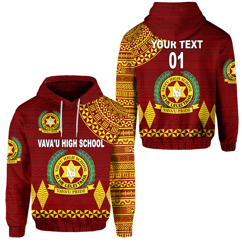Custom Tonga Vavau High School Hoodie Simple Style Maroon, Custom Text and Number LT8 Maroon - Polynesian Pride