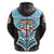 Custom Fiji Tapa Rugby Hoodie Armor Style Black - Polynesian Pride