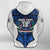 Custom American Samoa Rugby Zip Hoodie Armor Style White - Polynesian Pride