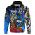 Custom Samoa Rugby Hoodie Polynesian Ocean World Style - Polynesian Pride