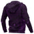 New Zealand Zip up Hoodie, Maori Gods Zipper Hoodie, Tumatauenga (God of War) Purple - Polynesian Pride