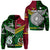 Custom Vanuatu New Zealand Hoodie Together Green, Custom Text and Number LT8 Unisex Red - Polynesian Pride