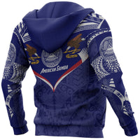 American Samoa Powerful Hoodie American Samoa Flag Seal Polynesian Tattoo - Polynesian Pride