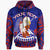 American Samoa Custom Hoodie The Eagle With Polynesian Pattern Unisex Blue - Polynesian Pride