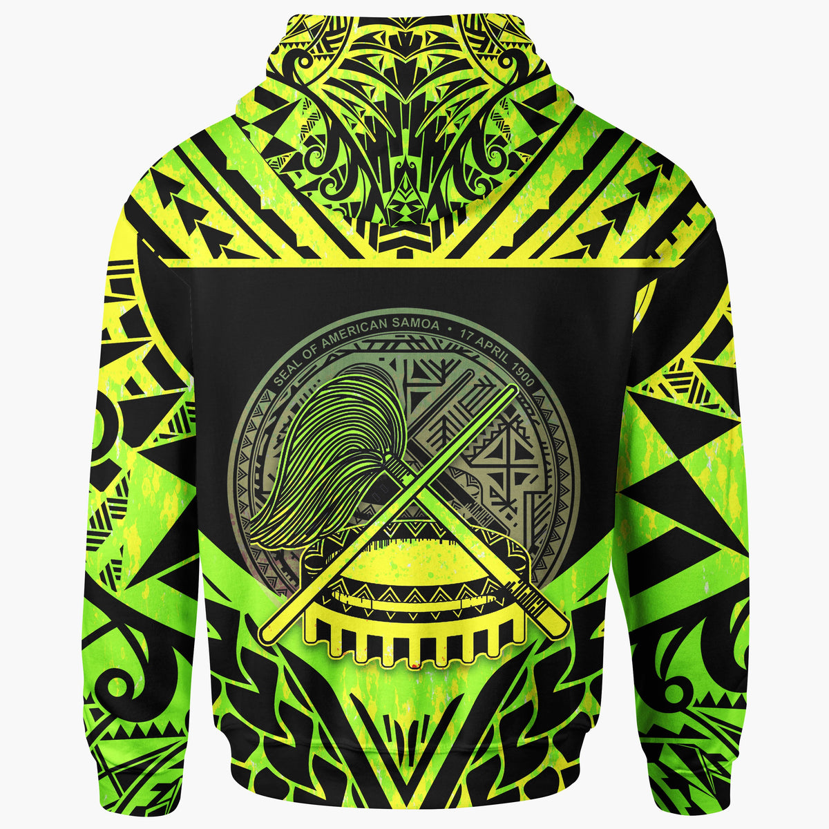 American Samoa Hoodie Unique Eagle Feather Texture Reggae - Polynesian Pride