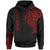 Kosrae State Custom Hoodie Kosrae State Tatau Red Patterns Unisex Black - Polynesian Pride