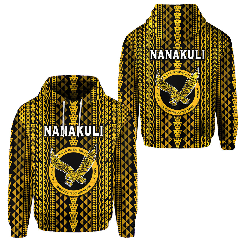 Hawaii Nanakuli School Hoodie Golden Hawks Simple Style LT8 Unisex Gold - Polynesian Pride