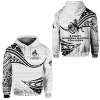 Fiji Rugby Hoodie Sydney Nadroga Navosa Stallions Unique Version White LT8 Unisex White - Polynesian Pride