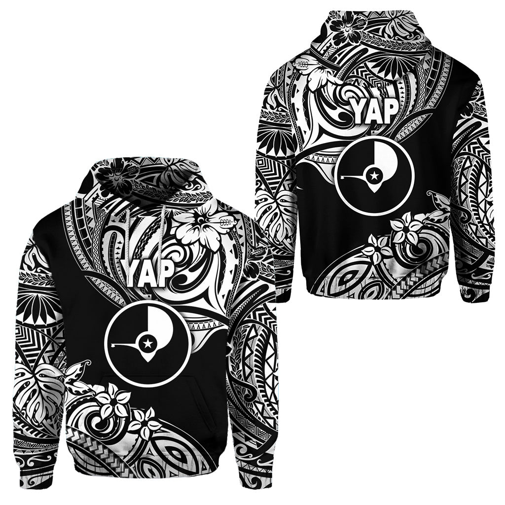 FSM Yap Hoodie Unique Vibes Black LT8 Unisex Black - Polynesian Pride