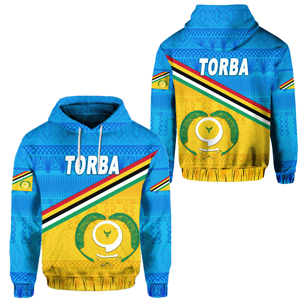 Torba Province Hoodie Vanuatu Pattern Traditional Style LT8 Unisex Blue - Polynesian Pride