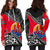 Tahiti Hoodie Dress - Tahiti Flag Fall In The Wave K9 - Polynesian Pride