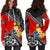 Tonga Hoodie Dress - Tonga Coat Of Arms Fall In The Wave K9 - Polynesian Pride