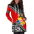 Tonga Hoodie Dress - Tonga Coat Of Arms Fall In The Wave K9 - Polynesian Pride