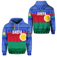 Shefa Province Hoodie Vanuatu Pattern Traditional Style LT8 Unisex Blue - Polynesian Pride