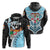 Custom Fiji Tapa Rugby Hoodie Armor Style Black Unisex Black - Polynesian Pride