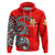 Custom Kolisi Tonga Hoodie Mate Maa Tonga Polynesian Waves Style - Polynesian Pride