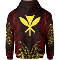 Hawaiian Hoodie Zip Kanaka Wings Hawaii Hoodie Zip JV Style - Polynesian Pride