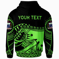 Samoa Custom Hoodie Dynamic Sport Style Green Neon Color - Polynesian Pride