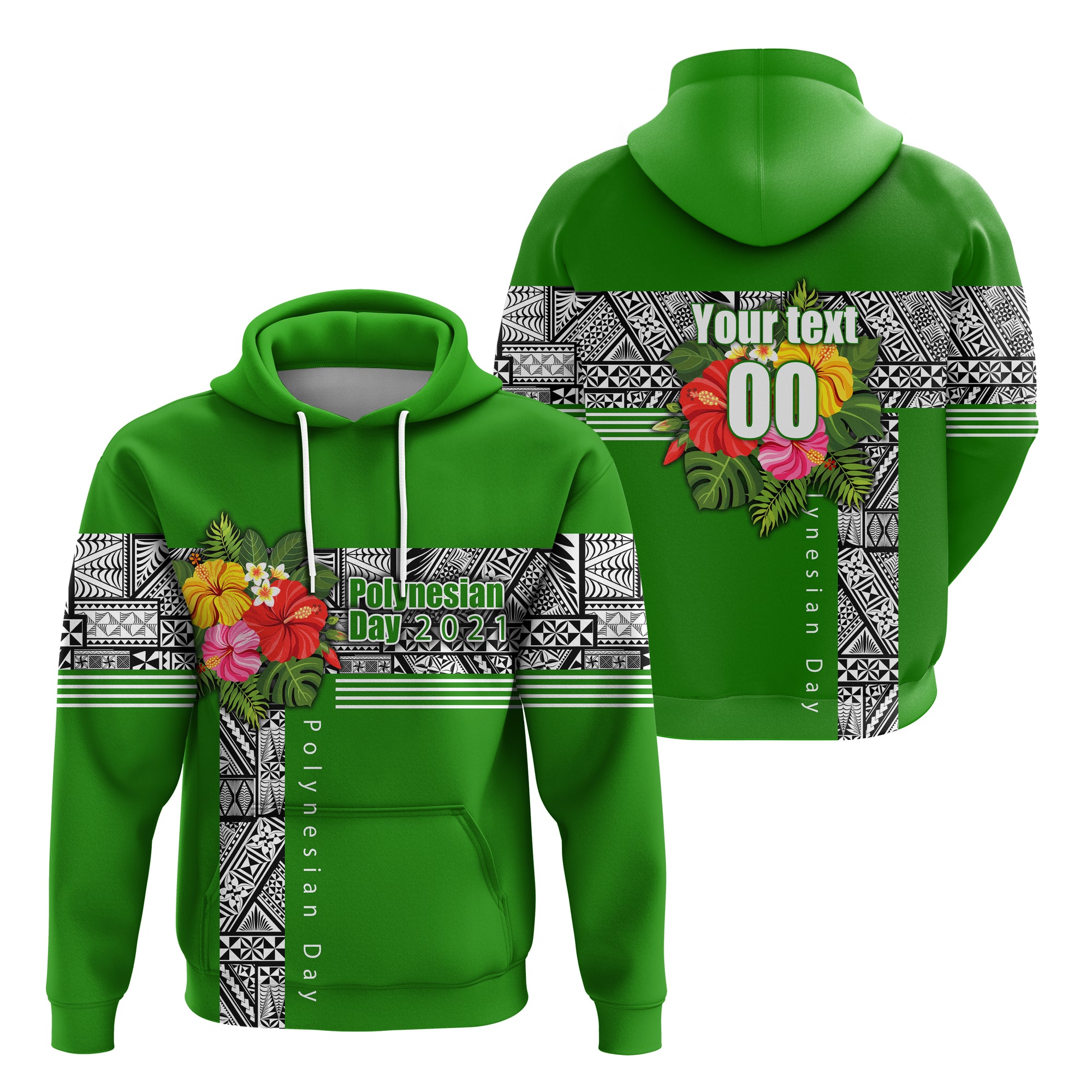 Custom Polynesian Day Hoodie Simple Style LT16 Unisex Green - Polynesian Pride