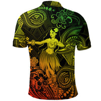 Hawaii Hula Girl Polynesian Polo Shirt Unique Style Reggae LT8 - Polynesian Pride