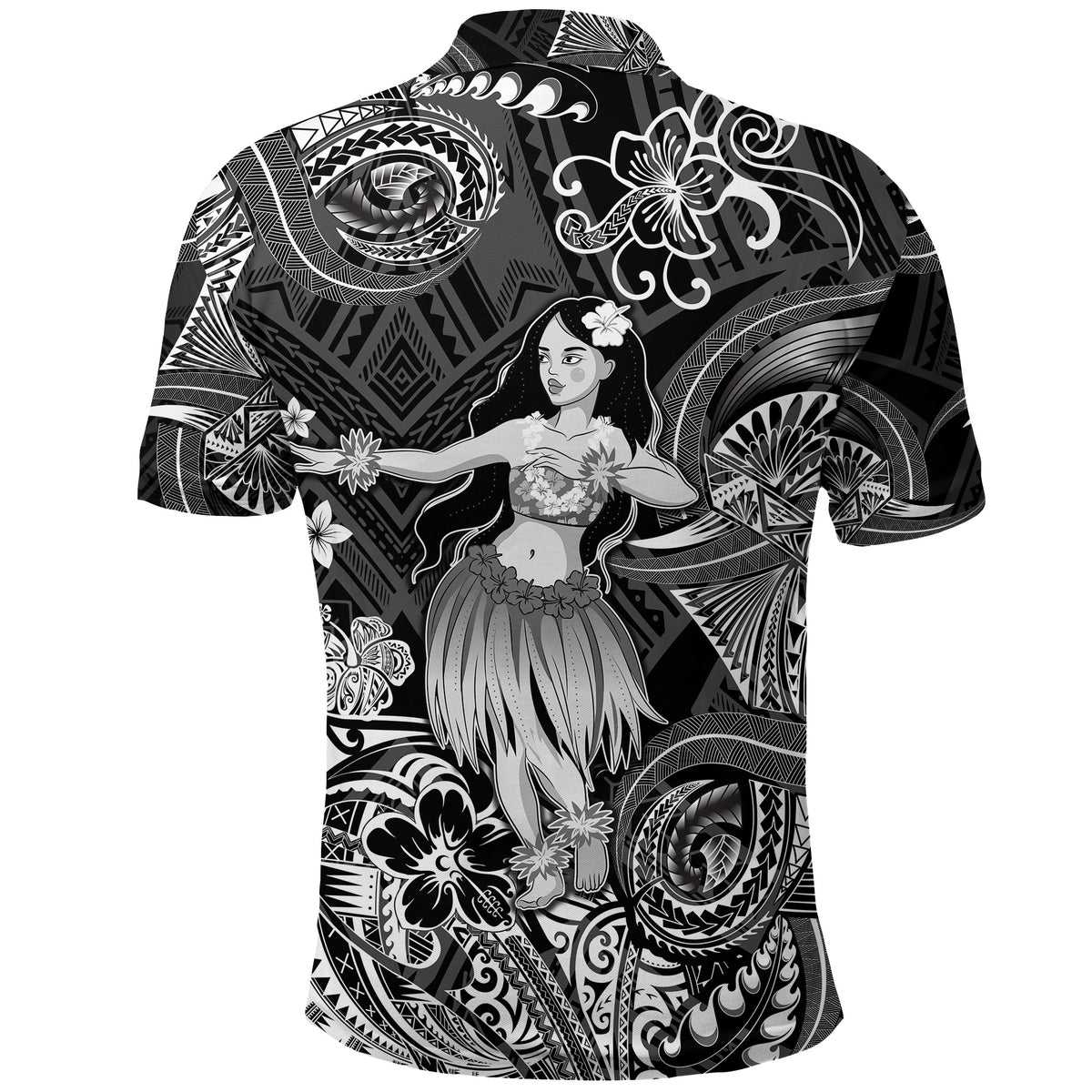 Hawaii Hula Girl Polynesian Polo Shirt Unique Style Black LT8 - Polynesian Pride