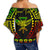 (Custom) Hawaii - Hawaiian Girl Reggae Off Shoulder Waist Wrap Top AH - Polynesian Pride