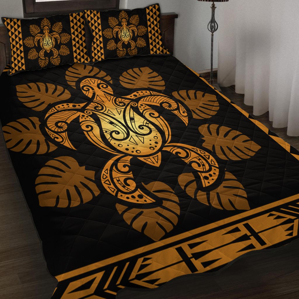 Hawaii Quilt Bed Set - Tribe Turtle Quilt Bed Set - AH - Polynesian Pride