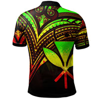 Hawaii Kanaka Maoli Polo Shirt Reggae Color Cross Style - Polynesian Pride