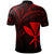 Hawaii Kanaka Maoli Polo Shirt Red Color Cross Style - Polynesian Pride