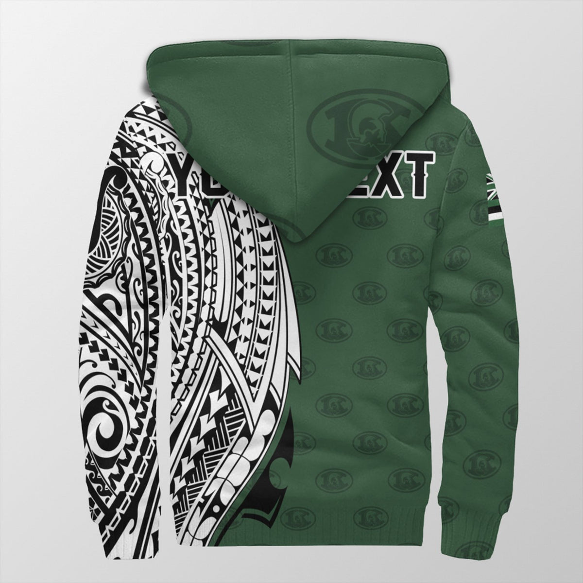 (Personalised) Hawaii - Kapaa High Tribal Kakau Sherpa Hoodie AH - Polynesian Pride