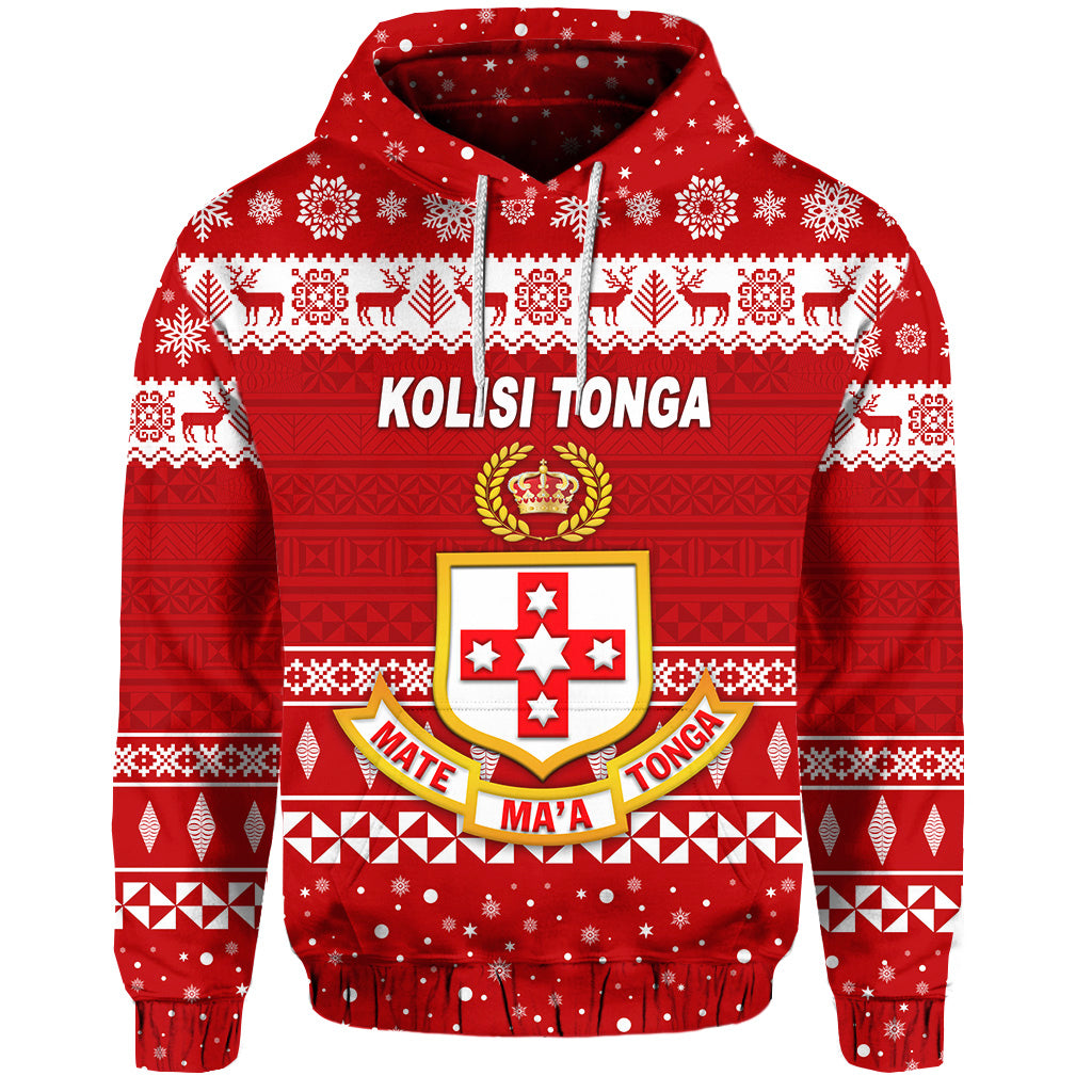 Kolisi Tonga College Christmas Hoodie Simple Style LT8 - Polynesian Pride