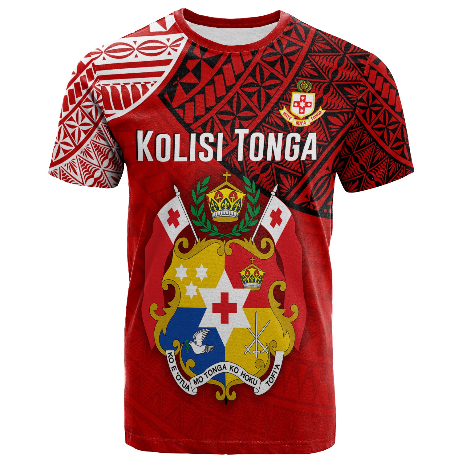 Custom Tonga College Atele T Shirt Kolisi Tonga LT4 Unisex Red - Polynesian Pride