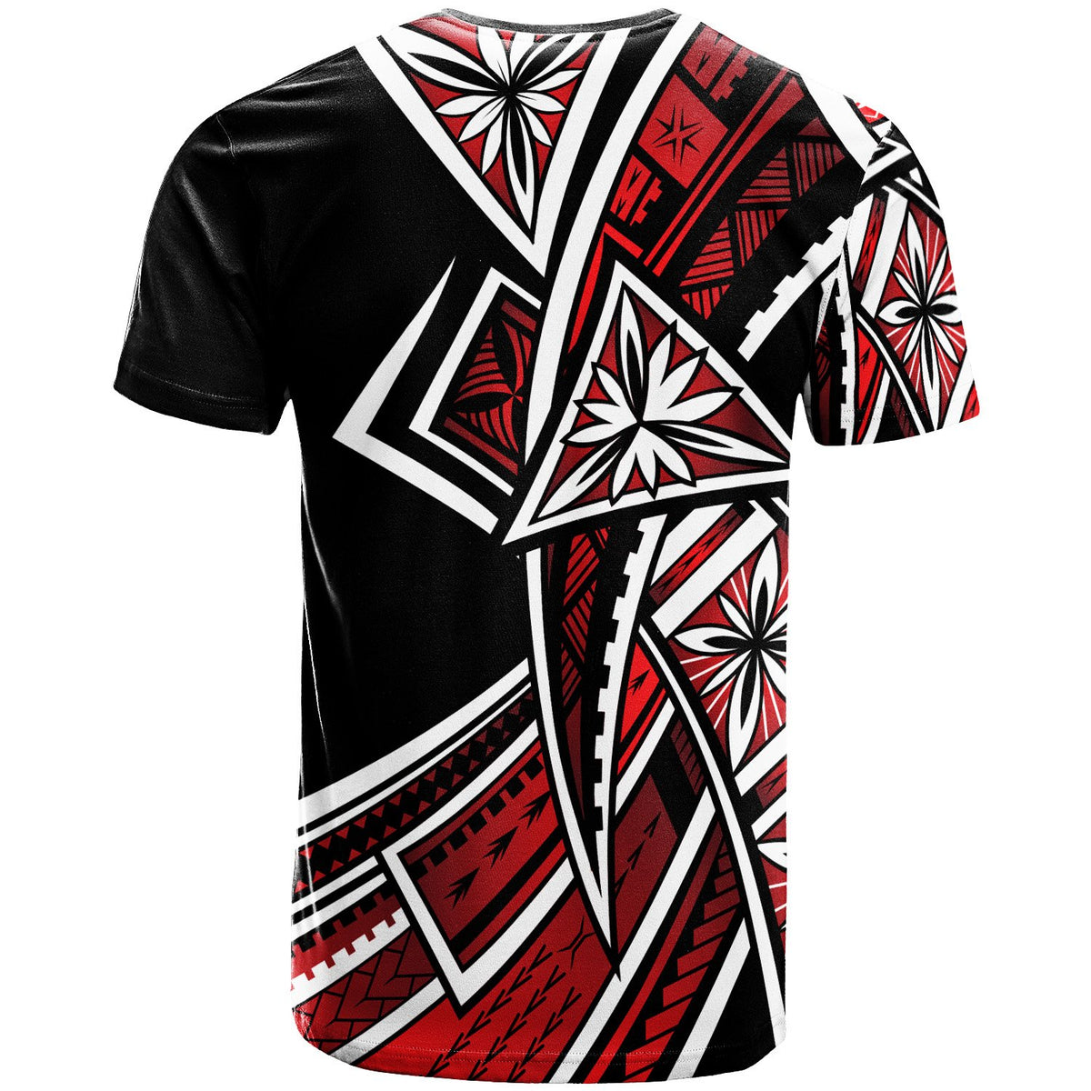 Chuuk T Shirt Tribal Flower Special Pattern Red Color - Polynesian Pride