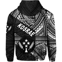 FSM Kosrae Zip Hoodie Happy Independence Day Original Vibes Black LT8 - Polynesian Pride