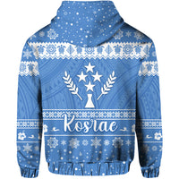 FSM Kosrae Christmas Zip Hoodie Simple Style LT8 - Polynesian Pride