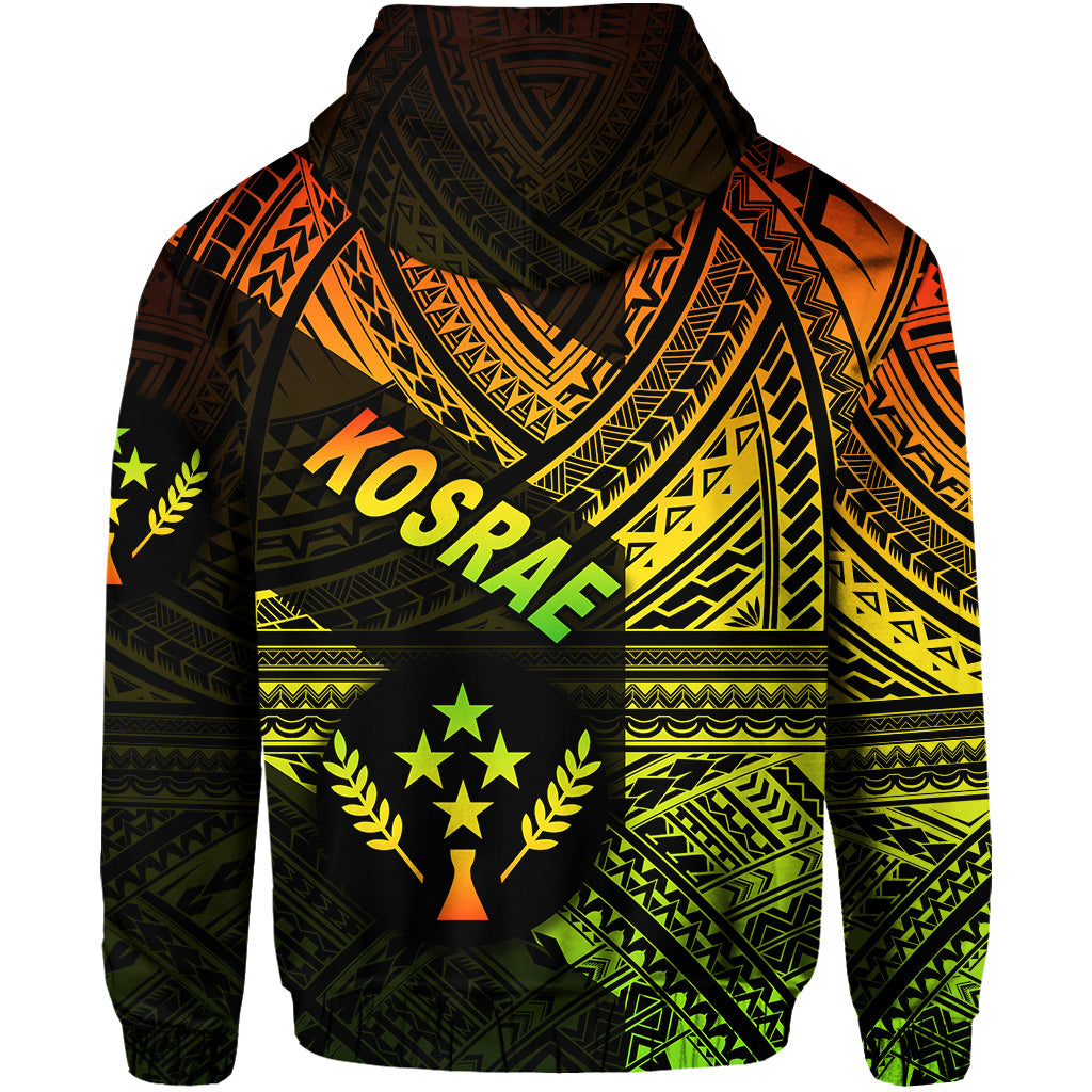 FSM Kosrae Zip Hoodie Original Style Reggae LT8 - Polynesian Pride