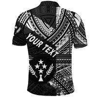 Custom FSM Kosrae Polo Shirt Original Style Black LT8 - Polynesian Pride