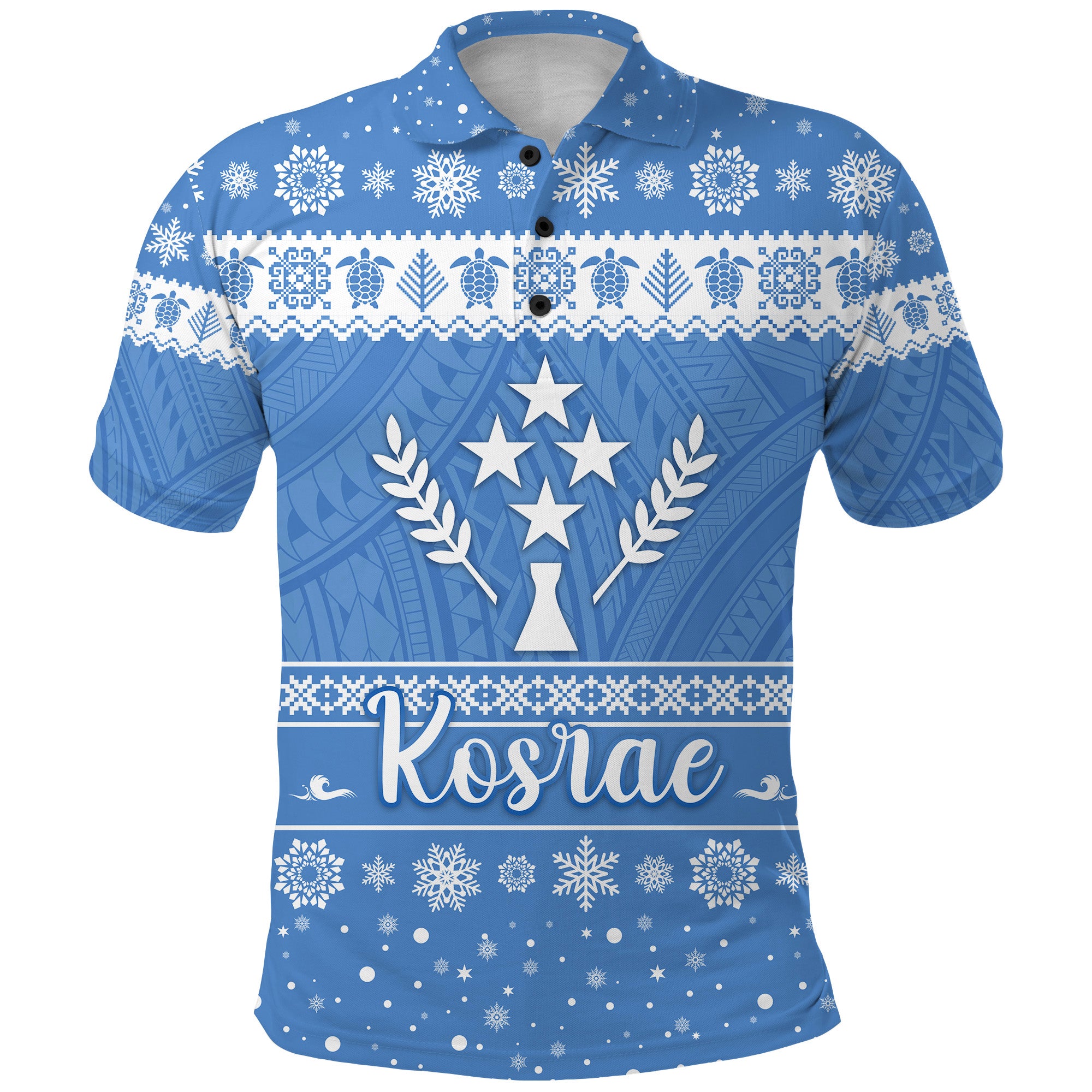 FSM Kosrae Christmas Polo Shirt Simple Style LT8 - Polynesian Pride