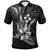 Kosrae Polo Shirt Fish With Plumeria Flowers Style Unisex Black - Polynesian Pride