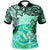 Kosrae Polo Shirt Vintage Floral Pattern Green Color Unisex Green - Polynesian Pride