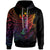 Kosrae State Hoodie Butterfly Polynesian Style Unisex Black - Polynesian Pride