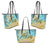 Hawaii Turtle Plumeria Summer Leather Tote - Sea Style - AH - Polynesian Pride