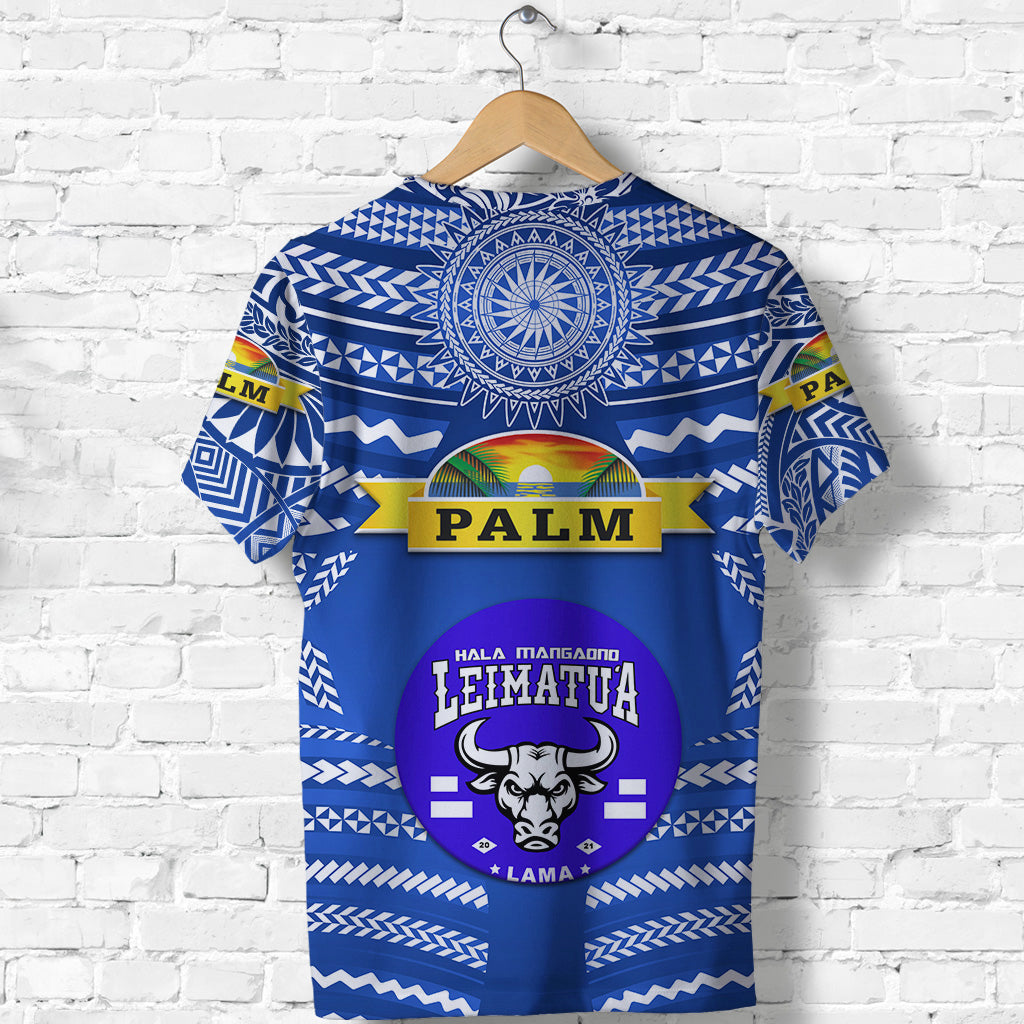 Mate Maa Tonga T Shirt Leimatua Bulls Creative Style Blue NO.1 LT8 - Polynesian Pride
