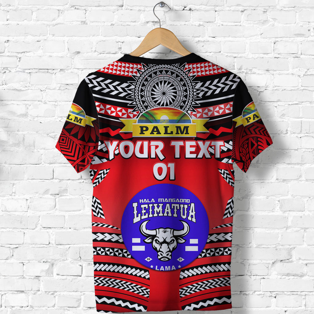 Custom Mate Maa Tonga T Shirt Leimatua Bulls Creative Style Red NO.1, Custom Text and Number LT8 - Polynesian Pride