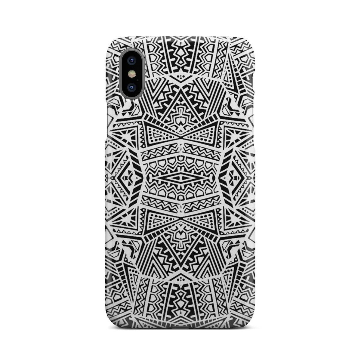Polynesian Phone Case White And Black iPhone X - Polynesian Pride
