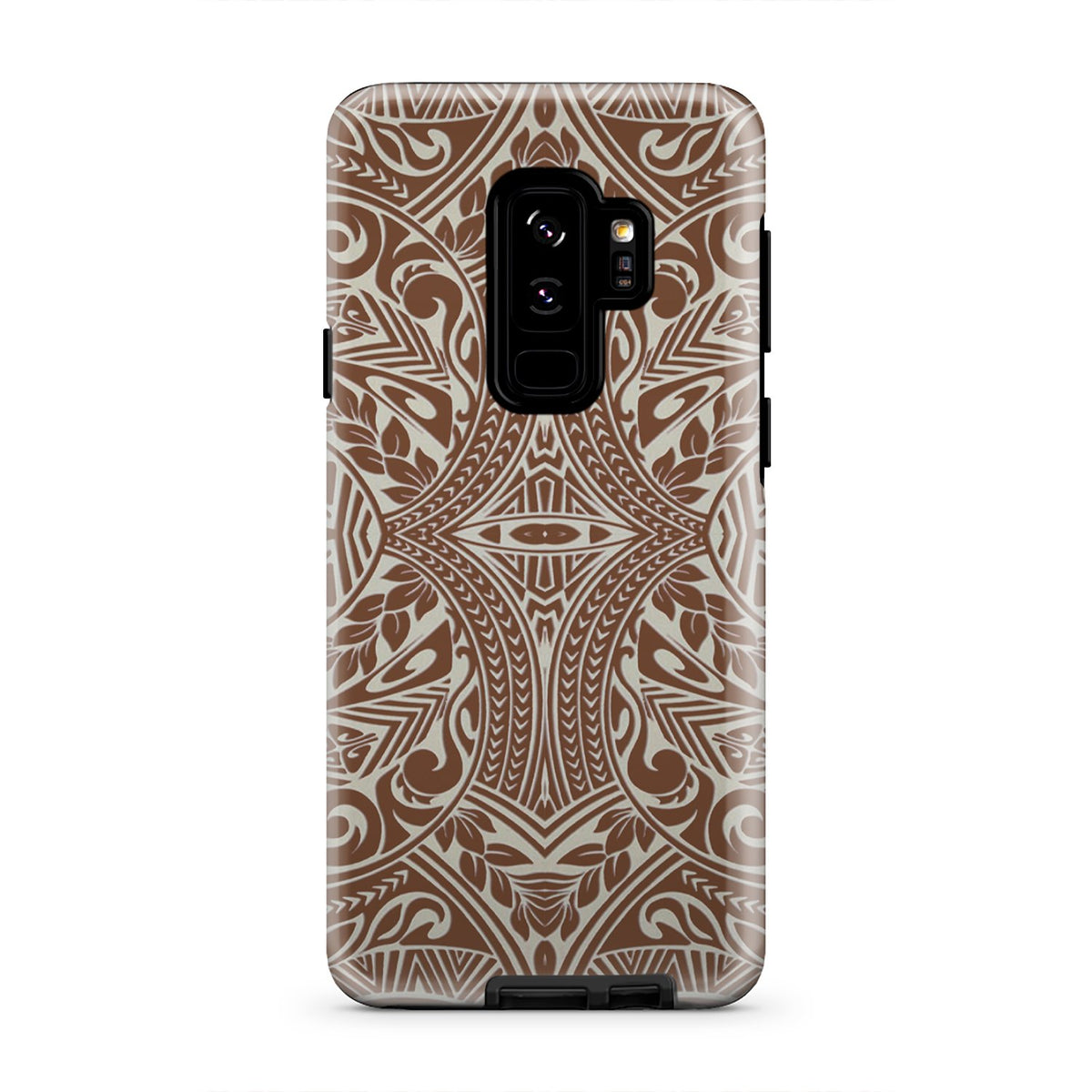 Polynesian Tribal Tough Case Brown Samsung Galaxy S9 Plus - Polynesian Pride